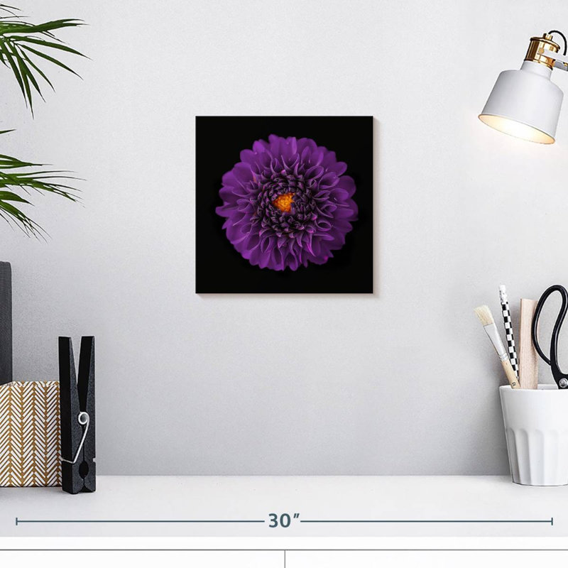 Fleur de dahlia mauve Harnek, H 10 po x l 10 po