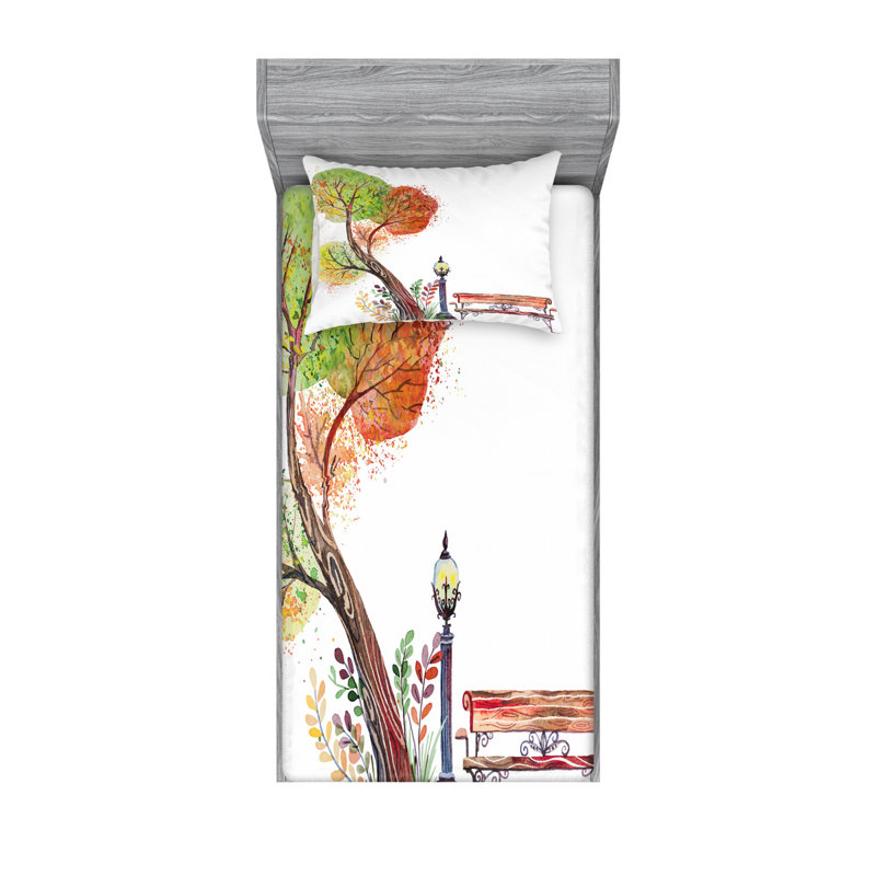 Microfiber Sheet Set, Twin Sheet Set with Fitted Sheet
