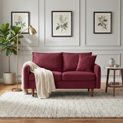 Sofa 56.5" Velvet Round Arm Loveseat