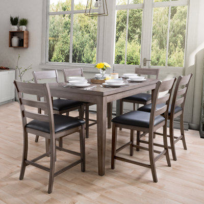 Benigni Solid Wood Base Counter Height Dining Set