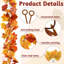 Guirlande d'automne, paquet de 2 guirlande de feuilles d'automne de 11,8 pi avec 4 crochets, décorations d'automne suspendues en érable artificiel pour la maison, décoration d'automne de l'Action de grâce pour le manteau de cheminée de fête de mariage en plein air