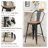 High Back Metal Counter And Bar Stools-956284350-956284345