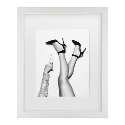 Bolog Pictufy Studio III Champagne Legs White Matted Framed Art
