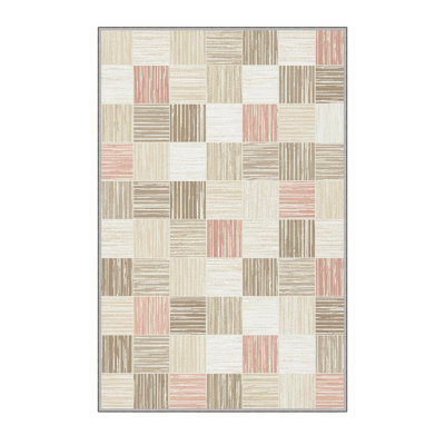 Soft Hall Carpet (2.6 x 4.9 ft), 100% Polyester, 0.3 in Pile Height | Antibacterial, Non-Slip Underside, 650 g/m² | Machine Washable, 3D Digital Print | Perfect for Living Room, Entryway & Bedroom Décor