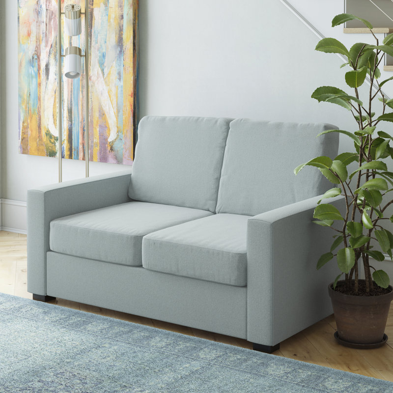 Gracie 51.18'' Reception Loveseat, Sky Blue