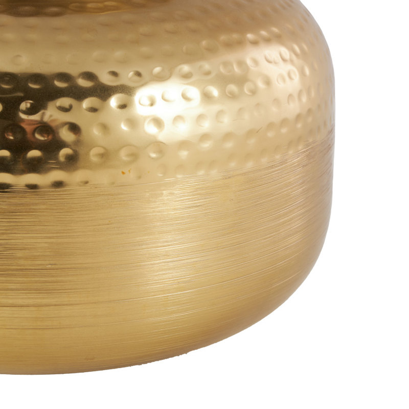 Vase en métal Carel, H 8,05 po x l 11,85 po x P 12 po