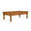 Table basse rectangulaire en bois avec tiroir de rangement, table de cocktail rétro avec pieds en bois massif en forme de gourde pour le salon, assemblage sans outils (naturel)