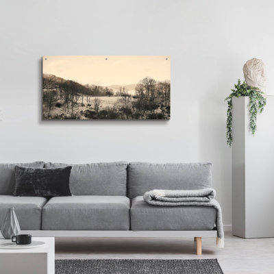 «Foggy Mountain 2» par Alicia Ludwig, art mural en verre acrylique