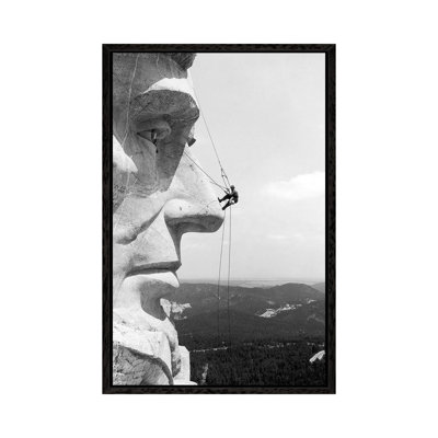 Scaling Mount Rushmore - Print on Canvas