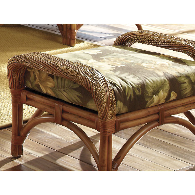 Abha Upholstered Ottoman, Cream