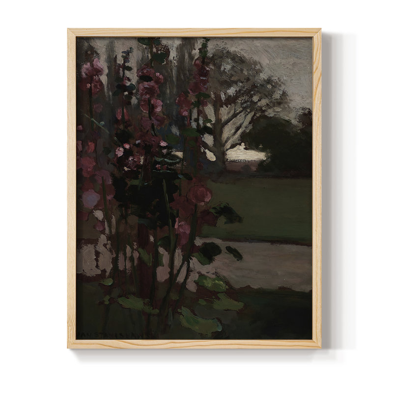 «Vintage Landscape Cxxv», reproduction encadrée - bois massif, Naturel, H 30 po x l 24 po
