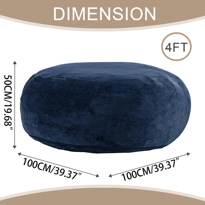 4 feet tall, adult bean bag chair, contains bean bag filling, memory foam chair, soft flannel washable cover, ideal reading seat for bedroom and dormitory