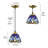 Stained Glass Pendant Lamp in Dragonfly Pattarn