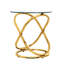 Round Sofa Table for Living Room Furniture, 61cm Metal Bed Side Table, End Table-96399418