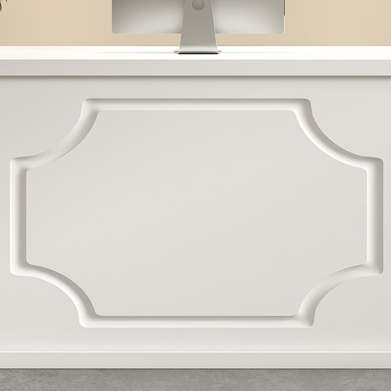 Modern Rectangular Manufactured Wood Reception Desk