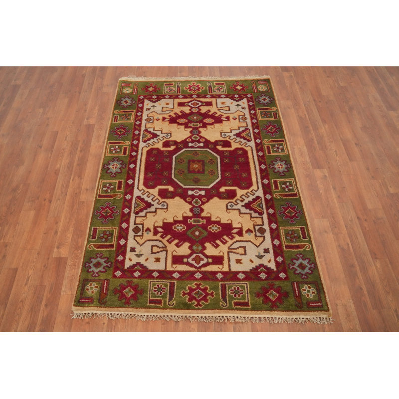 Tapis oriental géométrique Kazak 4 x 6