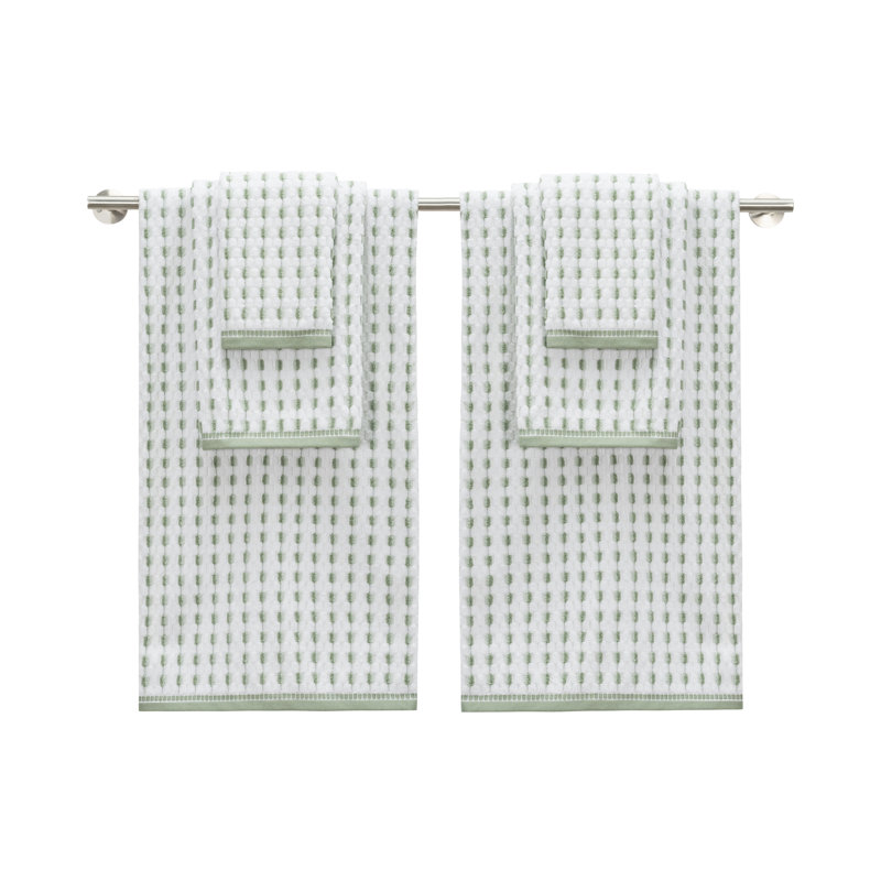 Devon Zt White Green Frost Towel Set, White Green Frost