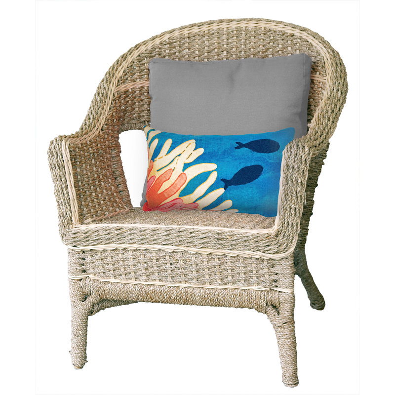 Coral Rectangular Polyester Indoor/Outdoor Decorative Pillow