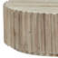 Webster 33" Round Reclaimed Pine Block Coffee Table with Fluted Edge