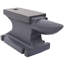 Enclume en fonte de 55 lb (25 kg), avec pavillon carré et base stable, pour plier, façonner et tordre, gris
