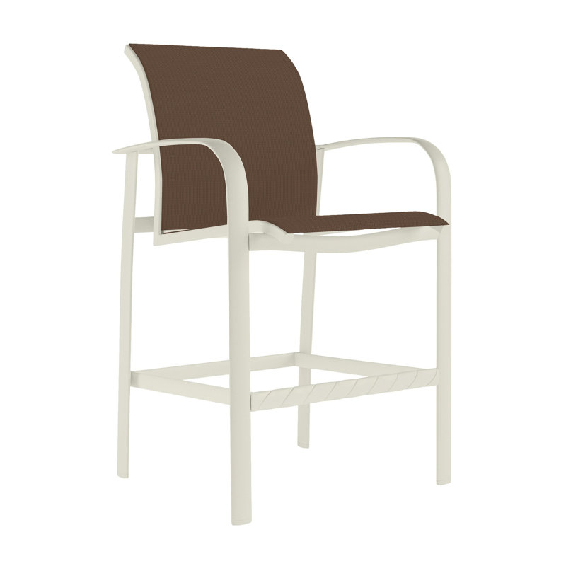Laguna Outdoor Bar Stool, Bogota, Parchment