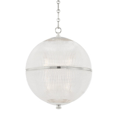 Luminaire suspendu sphère en verre 1 lumière Sphere No.3 par Mark D. Sikes pour Hudson Valley Lighting
