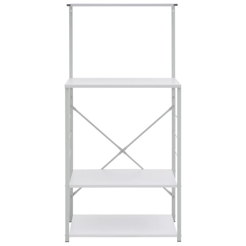 Étagère de boulanger standard 23,6 po Mayya avec micro-ondes compatible Mayya, Blanc