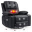 Faux Leather Heated Massage Chair-1467943819
