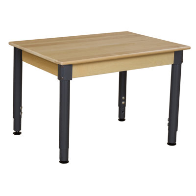 Hardwood Birch Tables Adjustable Height Rectangular Activity Table