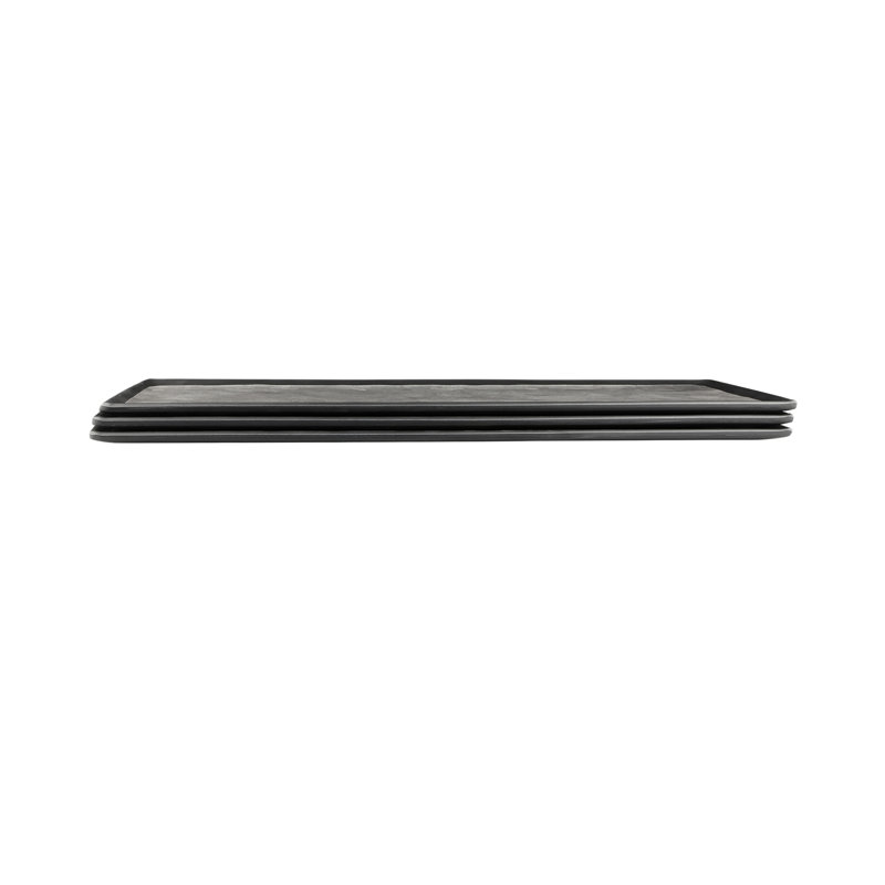 Plateau en mélamine Kobe, Argent, H 0,5 po x l 20,75 po x P 6,38 po