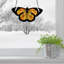 Panneau de vitrail papillon 6,5 "H jaune et orange
