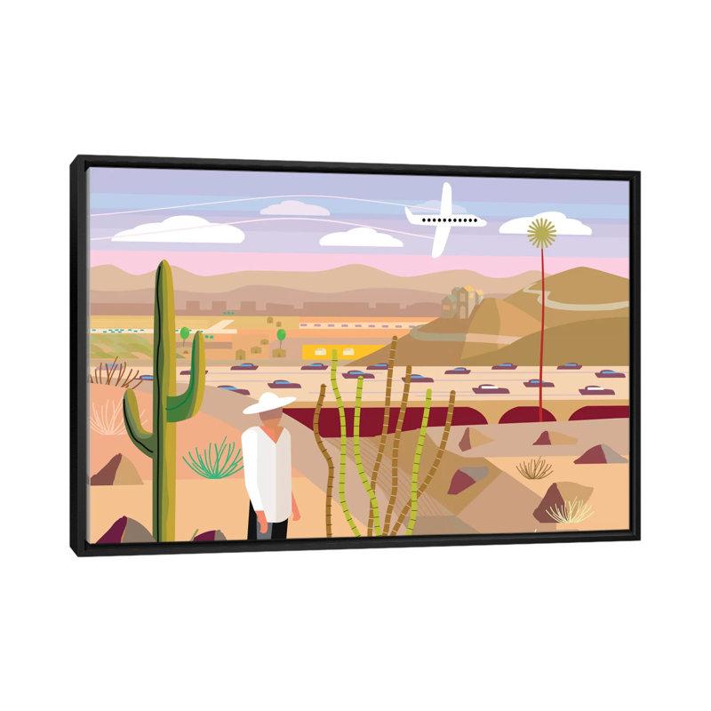 «Scottsdale», reproduction d'impression sur toile, H 18 po x l 26 po x P 1,5 po, Toile avec cadre noir, Pas de tapis