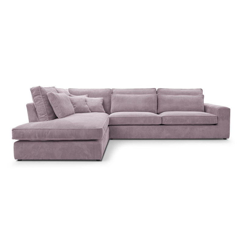 Rahshad 6 Seater Sofa & Chaise, Left Hand Facing, Pink