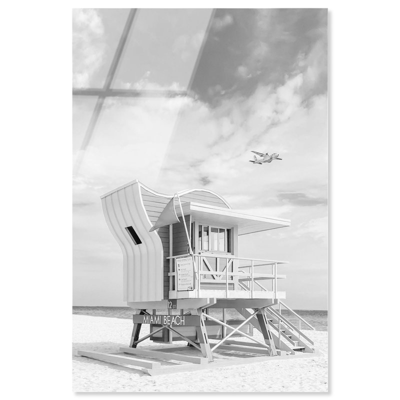 «Miami beach», reproduction d'art rétro par Miami, impression sur toile par Notoriart, H 24 po x l 16 po
