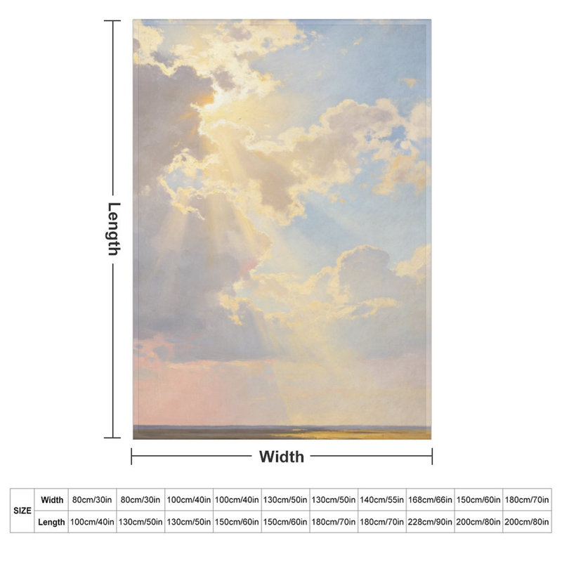 Jeté en flanelle de luxe Sunlight Landscape, 30 po x 40 po