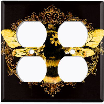 Patterned 2 - Gang Toggle Light Switch Standard Wall Plate