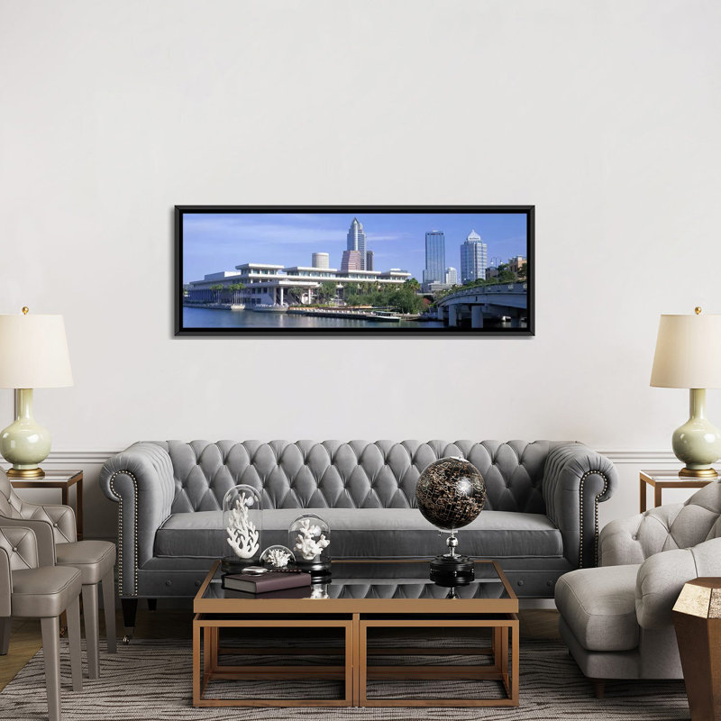 Reproduction de photo sur toile tendue, centre de convention panoramique de Tampa, horizon, Tampa, Floride