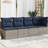 vidaXL Garden Sofa with Cushion Grey 227 x 62 x 69 cm Poly Rattan-327625948-327625946