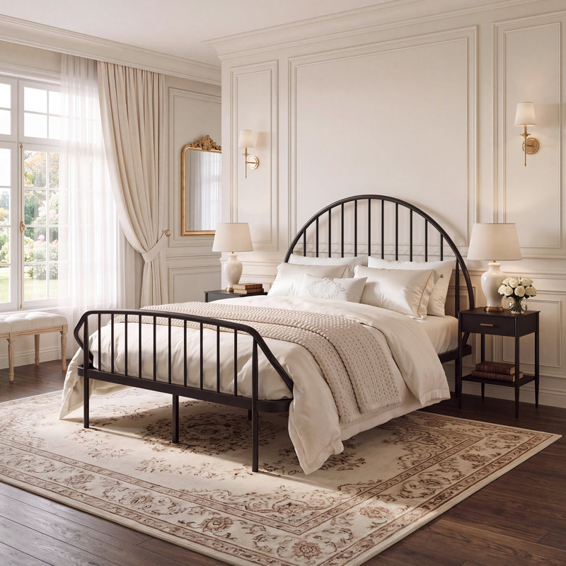 Haven Queen Arched Metal Platform Bed