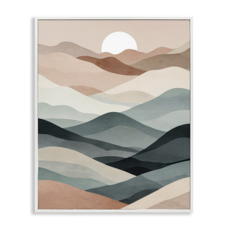 «Silent Dawn Landscape», art de la giclée par Denise Dundon, Giclée encadrée blanc bord de mer, H 30 po x l 24 po