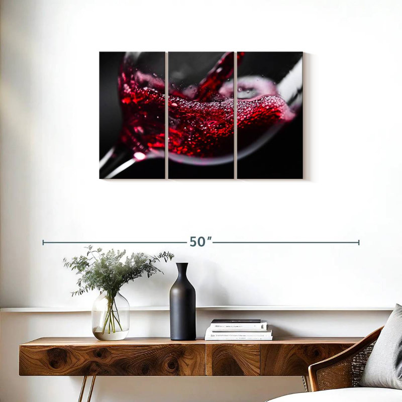 Yarlin Bubbly Red Wine, 20" H x 33" W