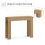 Simple, étroite, console en bois naturel, table d'appoint ultra-mince de 47,3 pouces pour l'entrée, table de rangement multifonctionnelle anti-collision pour les petits appartements