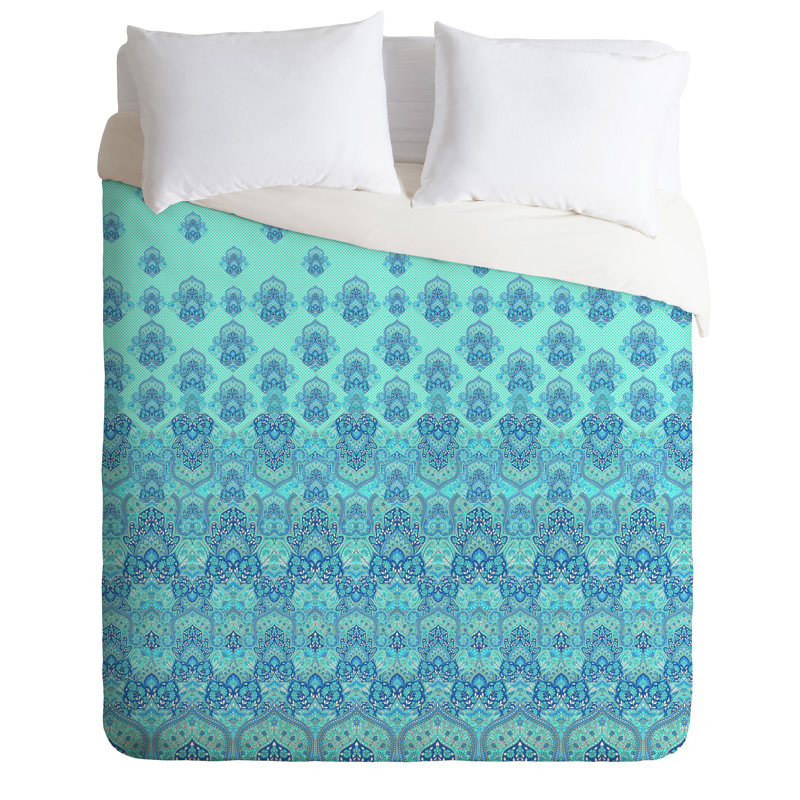 Housse de couette Blooms, Bleu, Housse de couette pour grand lit
