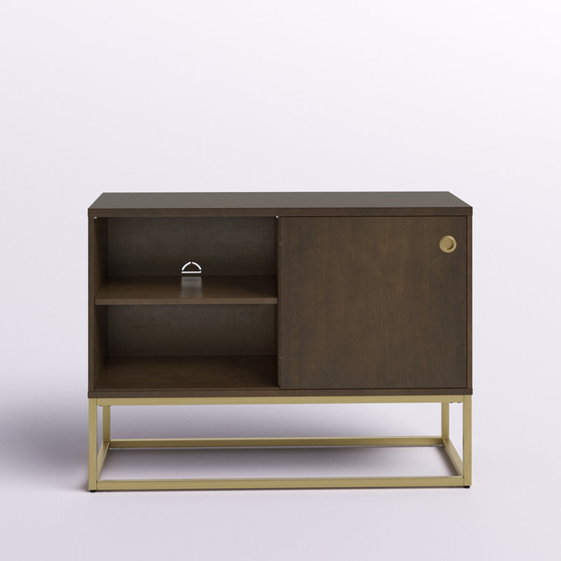 Byron 30'' H Media Shelves, Dark Brown