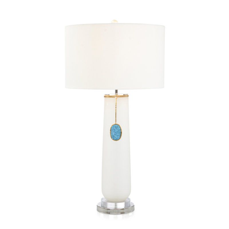 Lampe de table ronde suspendue en céruléen