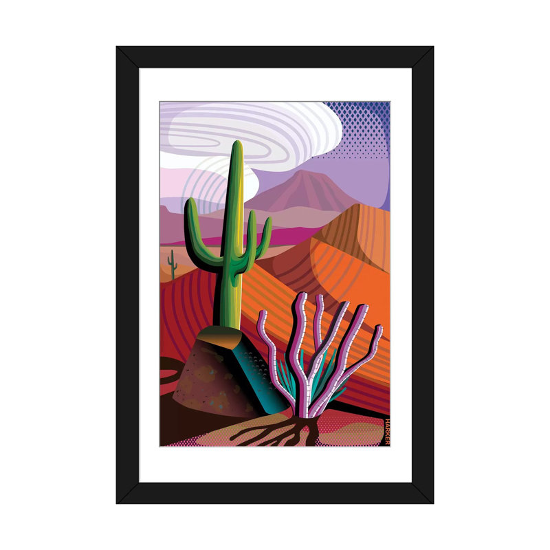«Gila River Reserve», reproduction d'impression sur toile, H 24 po x l 16 po x P 1 po, Papier d'art encadré noir
