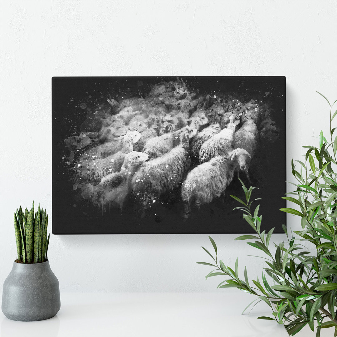 Flock Of Sheep Vol.1 - Wrapped Canvas Painting