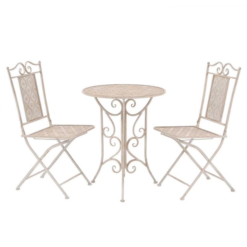 Jacinth 2 - Person Patio Dining Set Round Table, Beige