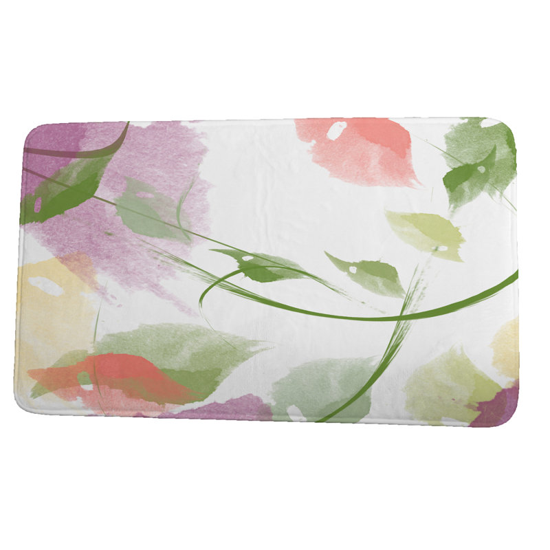 Lower Hazel Non-Slip Bath Mat, 21" W x 34" L, Coral