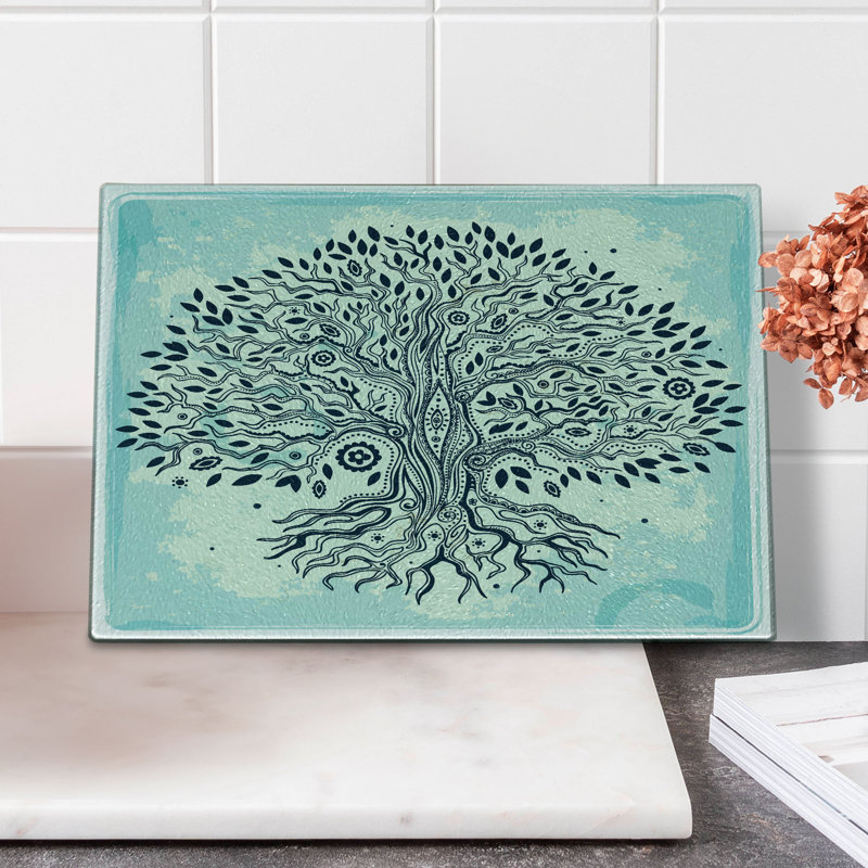 East Urban Home Glass Christam Cutting Board